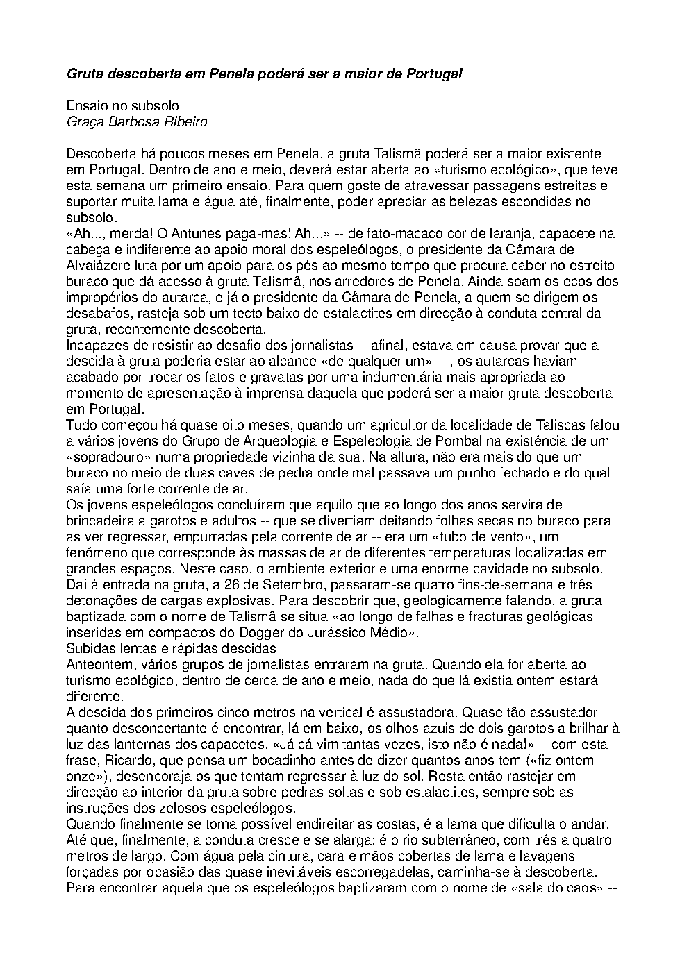 Capa da publicação