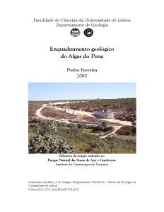 Capa de Enquadramento Geológico do Algar do Pena
