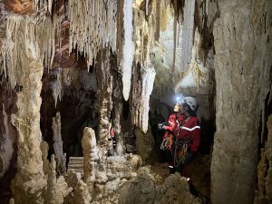 Profusão de espeleotemas.