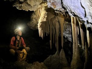 Espeleotemas na sala terminal.